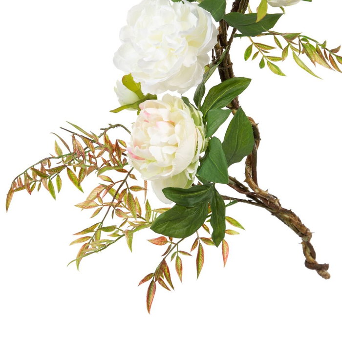 BigBuy Home Fleurs décoratives Blanc Pivoine 160 x 30 x 24 cm BigBuy Home Fleurs décoratives Blanc Pivoine 160 x 30 x 24 cm