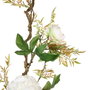 BigBuy Home Fleurs décoratives Blanc Pivoine 160 x 30 x 24 cm