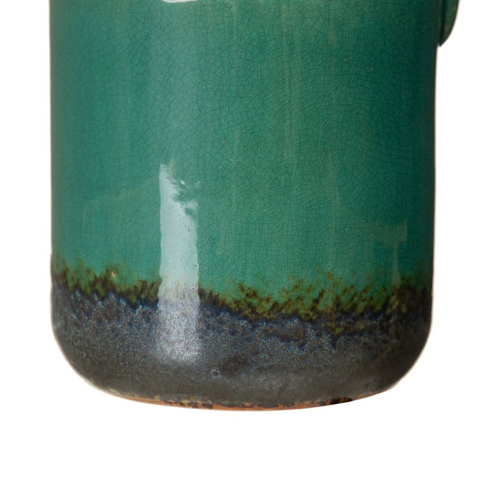 BigBuy Home Vase en Céramique Bleu foncé 14,5 x 14,5 x 23 cm