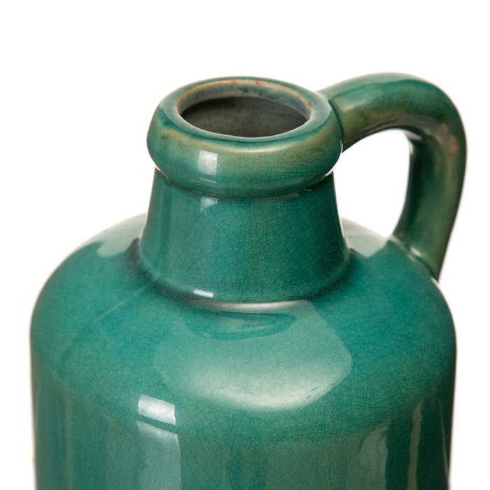 BigBuy Home Vase en Céramique Bleu foncé 14,5 x 14,5 x 23 cm