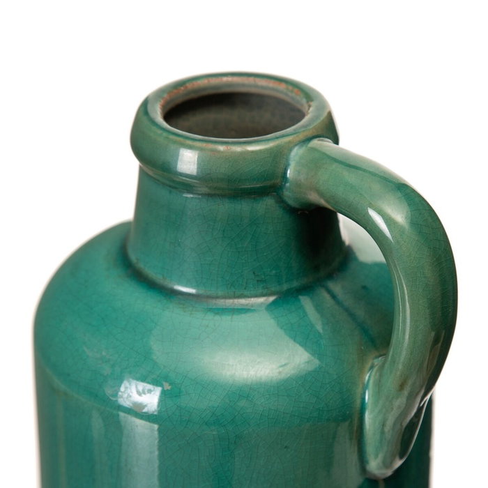 BigBuy Home Vase en Céramique Bleu foncé 15,5 x 15,5 x 30 cm