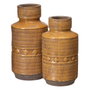 BigBuy Home Vase en Céramique Moutarde 18 x 18 x 32,5 cm
