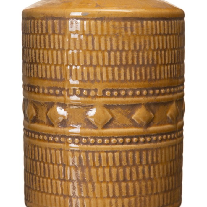 BigBuy Home Vase en Céramique Moutarde 18 x 18 x 32,5 cm