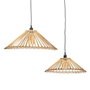BigBuy Home Suspension en Bambou Naturel (Lot de 2 unités)