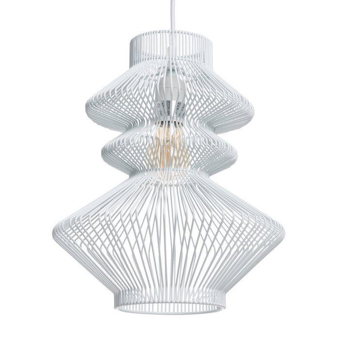 BigBuy Home Suspension Métal Blanc 28 x 28 cm