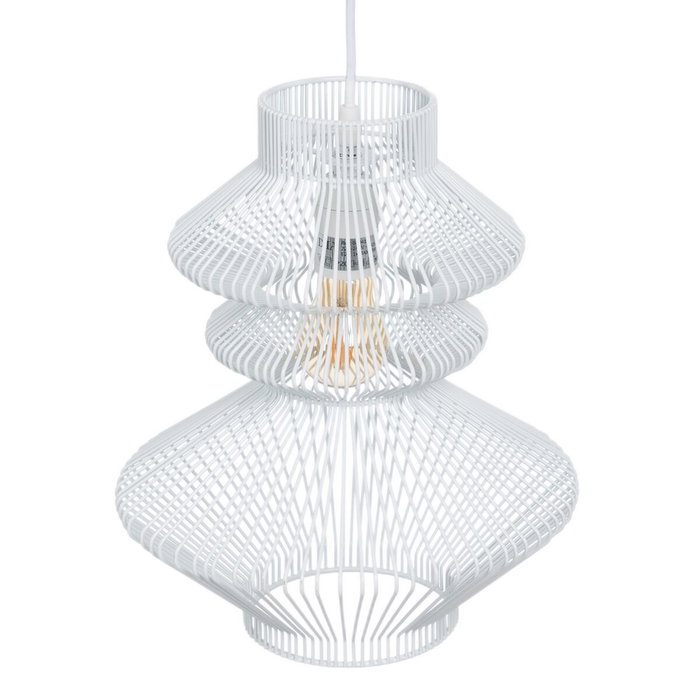 BigBuy Home Suspension Métal Blanc 28 x 28 cm