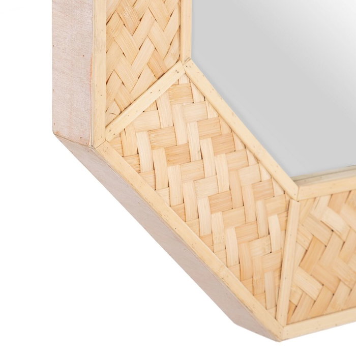 BigBuy Home Miroir mural Naturel 81 x 6,5 x 81 cm
