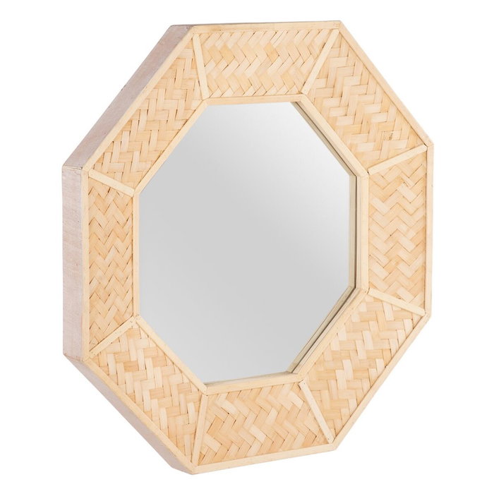 BigBuy Home Miroir mural Naturel 81 x 6,5 x 81 cm