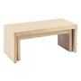 BigBuy Home Table Basse 2 Unités Bois Naturel 110 x 55 x 50 cm