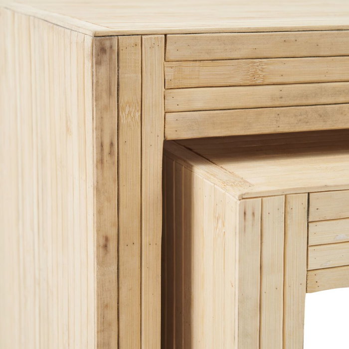 BigBuy Home Table Basse 2 Unités Bois Naturel 110 x 55 x 50 cm