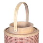BigBuy Home Lanterne et Bougeoir Marron en Fibre Naturelle