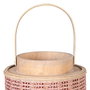BigBuy Home Lanterne et Bougeoir Marron en Fibre Naturelle
