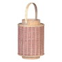 BigBuy Home Lanterne et Bougeoir Marron en Fibre Naturelle