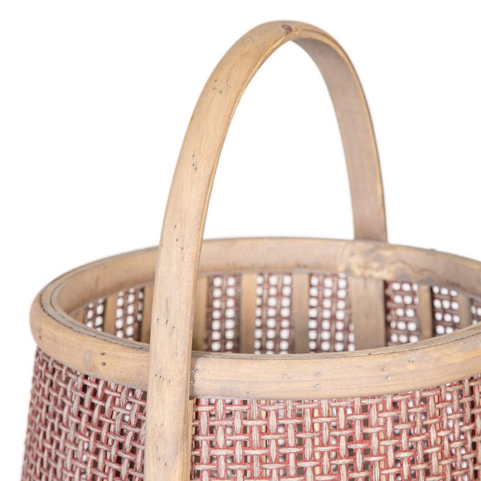BigBuy Home Lanterne Bougeoir Marron Fibre naturelle
