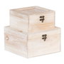 BigBuy Home Boîte Décorative Volets Rotin 20 x 20 x 12 cm (2 Unités)