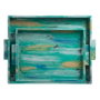 BigBuy Home Plateau 45 x 33 x 4,5 cm Bleu DMF (Lot de 2)