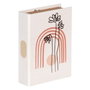 BigBuy Home Boîte Décorative Fleurs Toile 24 x 18 x 6 cm (2 Pièces)