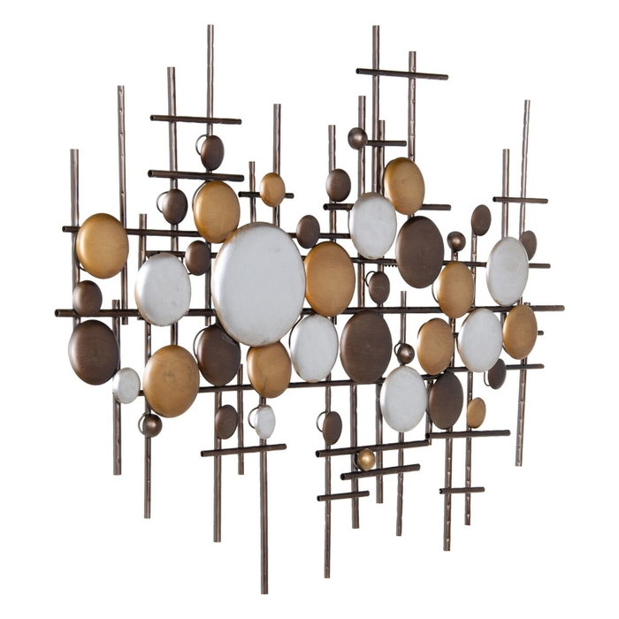 BigBuy Home Décoration murale 91,5 x 4,5 x 72 cm Doré Métal Argent