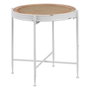 BigBuy Home Table d'appoint circulaire en métal blanc