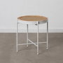 BigBuy Home Table d'appoint circulaire en métal blanc