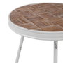 BigBuy Home Table d'appoint Naturel Métal Blanc