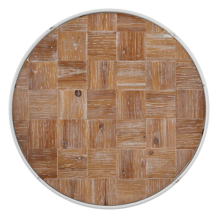 BigBuy Home Table Basse Blanc Naturel 60 x 60 x 45 cm