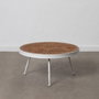 BigBuy Home Table Basse Blanc Naturel Circulaire