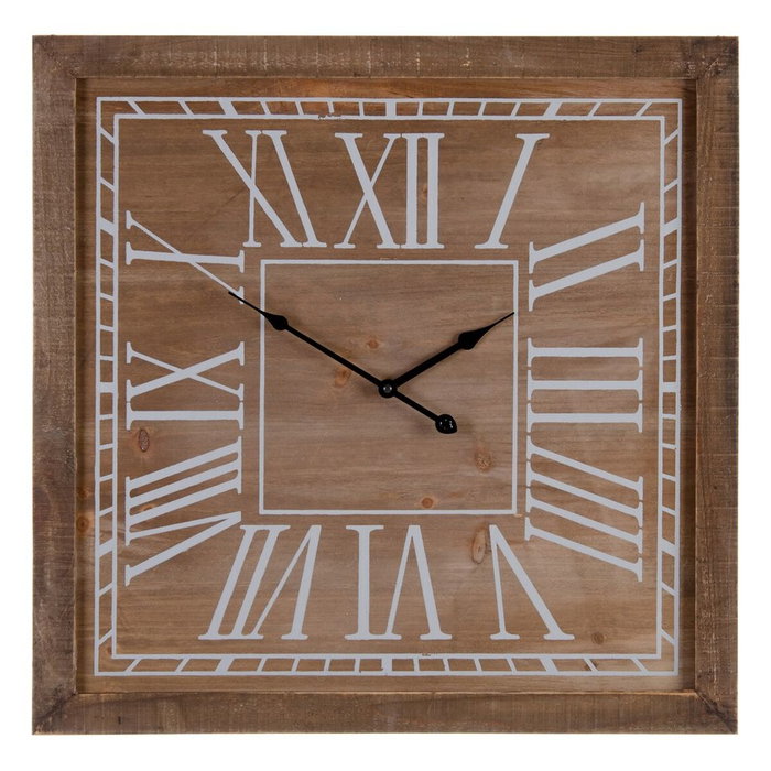 BigBuy Home Horloge Murale Naturel Bois d'épicéa 60 x 5 x 60 cm BigBuy Home Horloge Murale Naturel Bois d'épicéa 60 x 5 x 60 cm