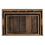 BigBuy Home Plateau apéritif 3 Pièces en Bois d'épicéa Naturel 48 x 32 x 6 cm
