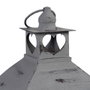 BigBuy Home Lanterne et Bougeoir Gris Bois d'épicéa (2 Unités)