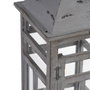 BigBuy Home Lanterne et Bougeoir Gris Bois d'épicéa (2 Unités)
