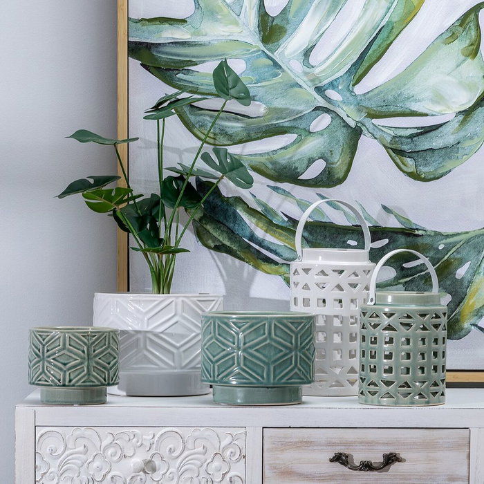 BigBuy Home Vase en Céramique Vert 14,5 x 14,5 x 18 cm BigBuy Home Vase en Céramique Vert 14,5 x 14,5 x 18 cm