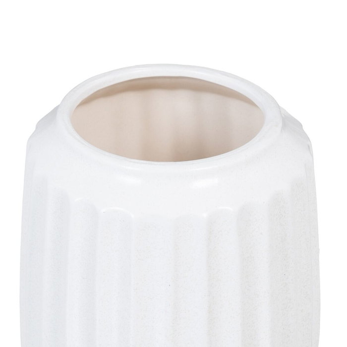 BigBuy Home Vase Céramique Blanc 16 x 16 x 16 cm