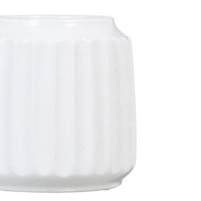 BigBuy Home Vase Céramique Blanc 16 x 16 x 16 cm