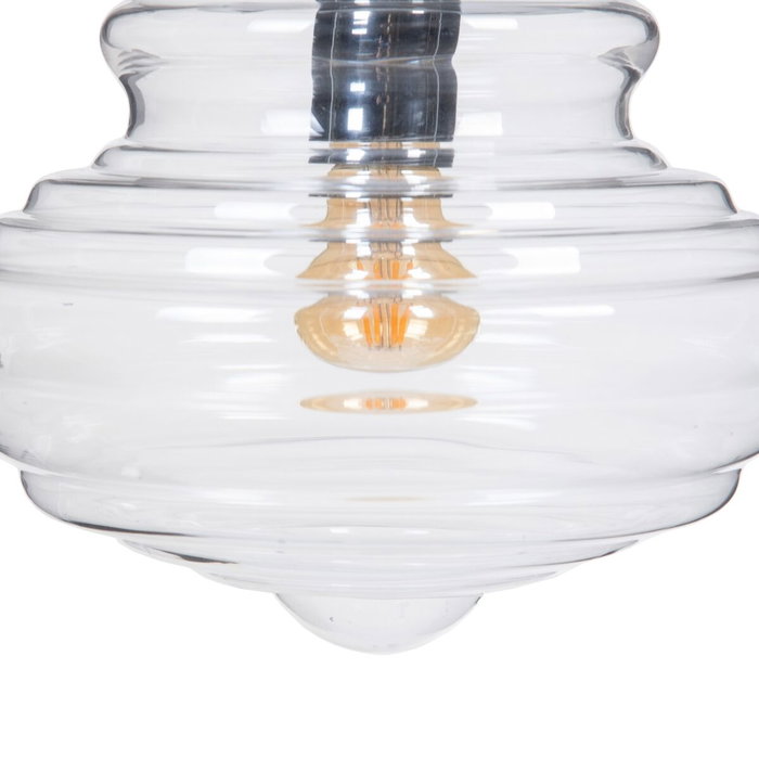 BigBuy Home Suspension 28 x 28 x 36 cm Verre Métal Argent