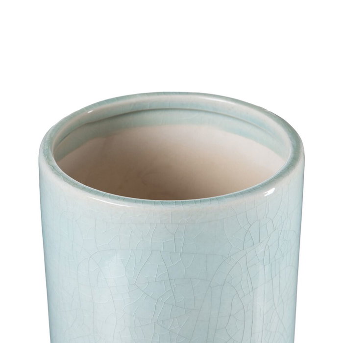 BigBuy Home Vase 13 x 13 x 33 cm Céramique Turquoise