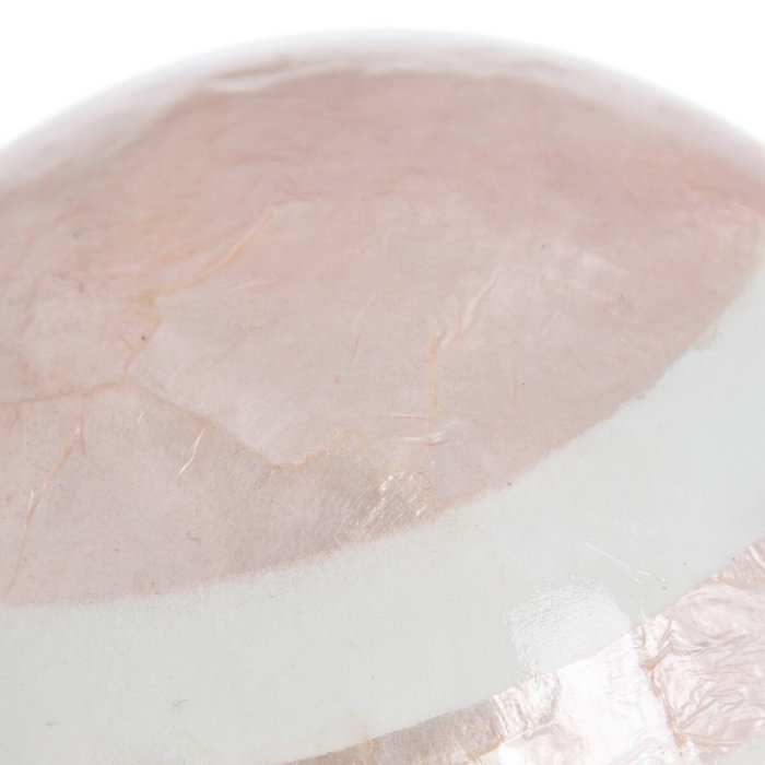 BigBuy Home Balles CAPIZ Décoration Rose 10 x 10 x 10 cm (8 Unités)