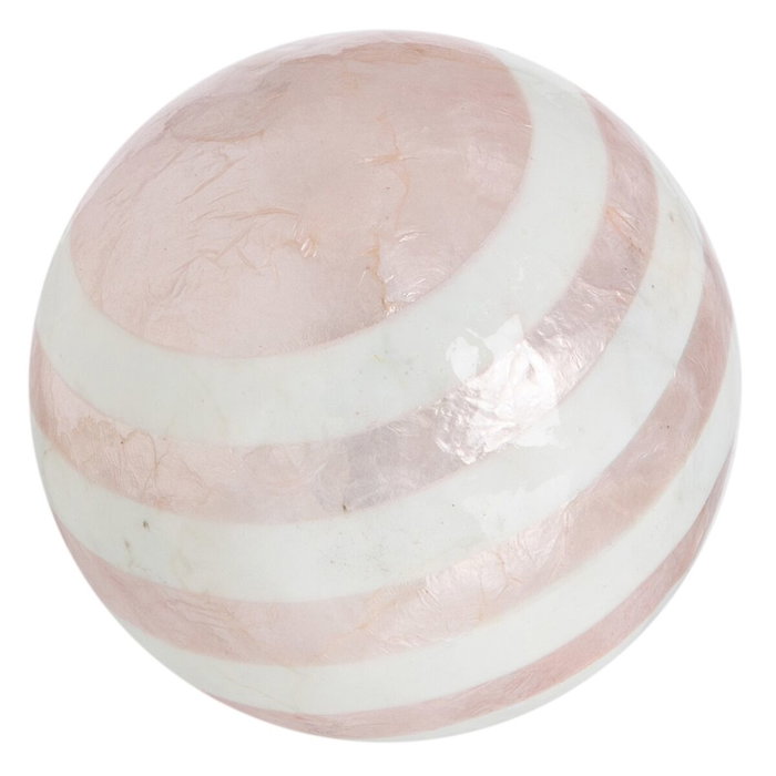 BigBuy Home Balles CAPIZ Décoration Rose 10 x 10 x 10 cm (8 Unités)