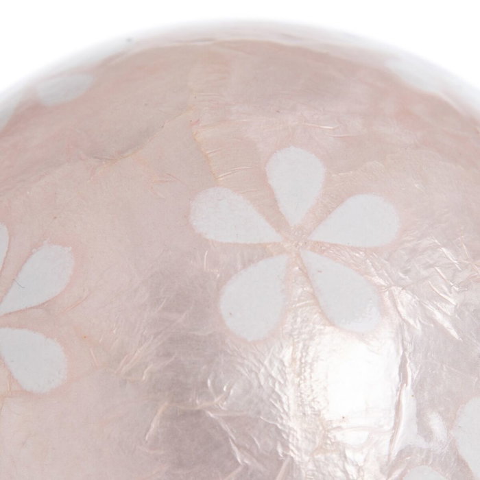 BigBuy Home Balles CAPIZ Décoration Rose 10 x 10 x 10 cm (8 Unités)