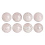 BigBuy Home Balles CAPIZ Décoration Rose 10 x 10 x 10 cm (8 Unités)