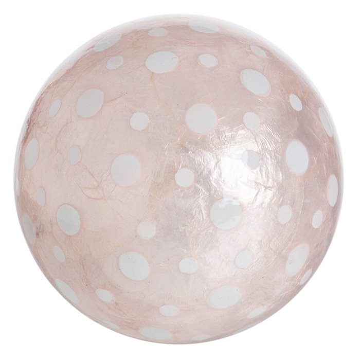 BigBuy Home Balles CAPIZ Décoration Rose 10 x 10 x 10 cm (8 Unités)