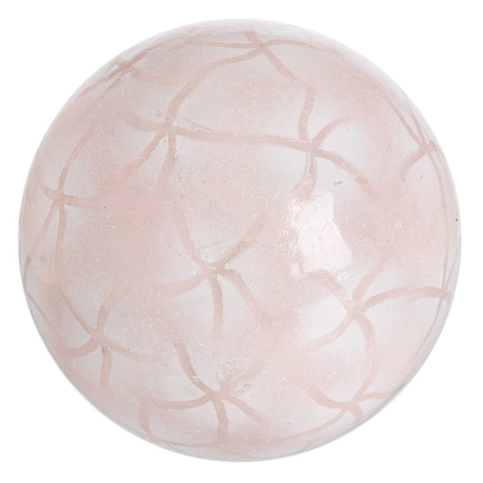 BigBuy Home Balles CAPIZ Décoration Rose 10 x 10 x 10 cm (8 Unités)