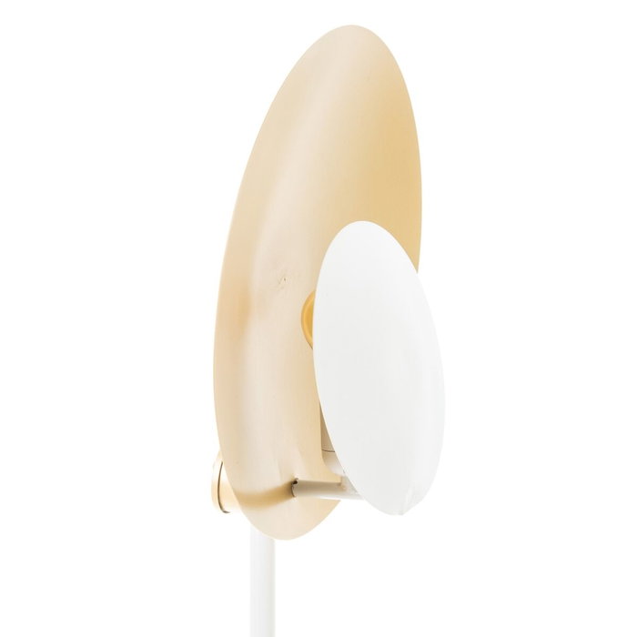 BigBuy Home Lampadaire en Fer Doré et Blanc 35 x 30 x 156 cm BigBuy Home Lampadaire en Fer Doré et Blanc 35 x 30 x 156 cm
