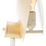 BigBuy Home Lampadaire en Fer Doré et Blanc 35 x 30 x 156 cm