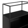 BigBuy Home Étagère BRICK Verre Noir Métal