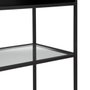 BigBuy Home Étagère BRICK Verre Noir Métal