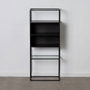 BigBuy Home Étagère BRICK Verre Noir Métal