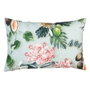 BigBuy Home Coussin Turquoise Orchidée 100 % coton 60 x 40 cm