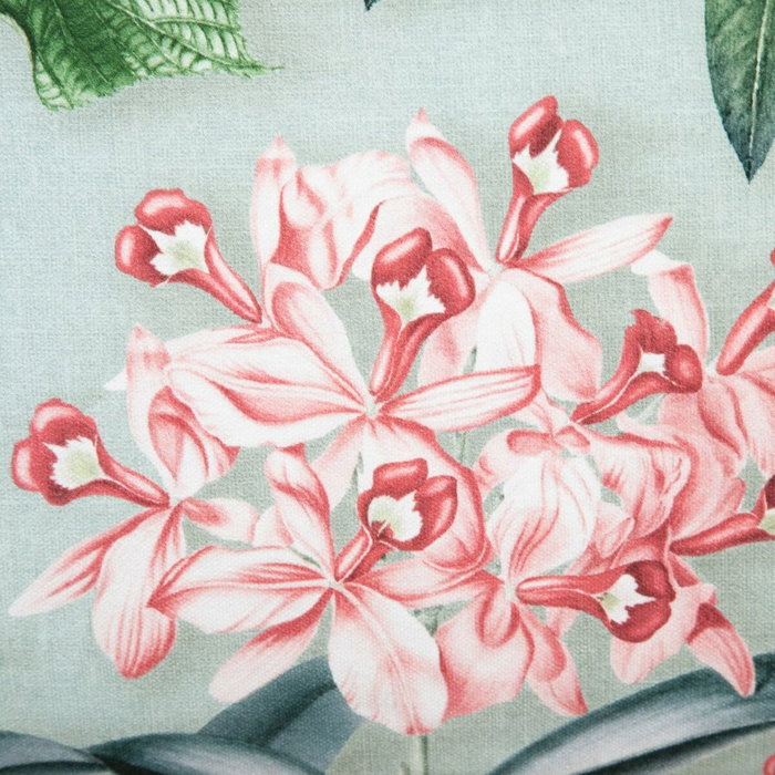 BigBuy Home Coussin Turquoise Orchidée 100 % coton 60 x 40 cm