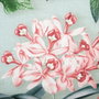 BigBuy Home Coussin Turquoise Orchidée 100 % coton 60 x 40 cm